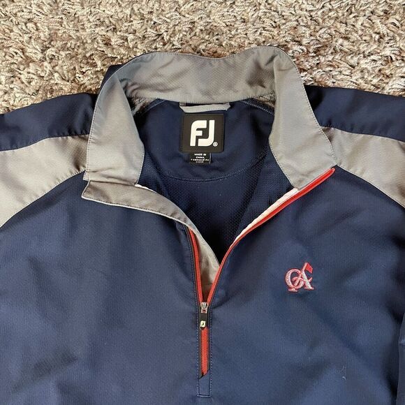 Footjoy Quarter Zip Sweater Mens Extra Large XL Blue Golf Stretch Pullover Logo - Picture 2 of 16
